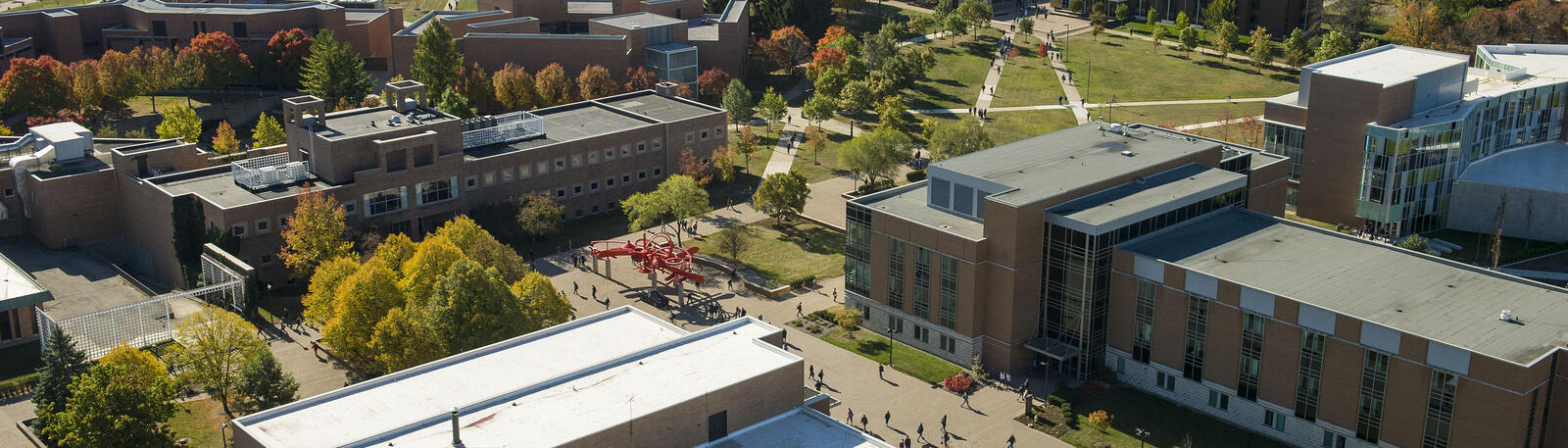aerial photo of campus