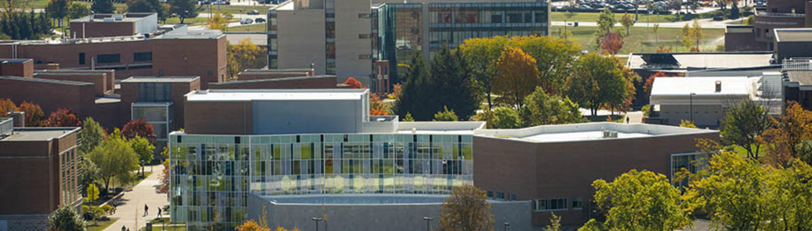aerial photo of wright state's campus
