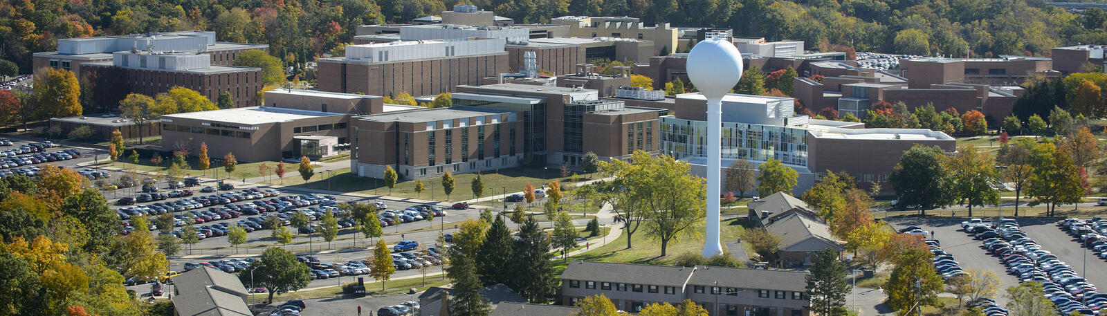 aerial photo of wright state's campus