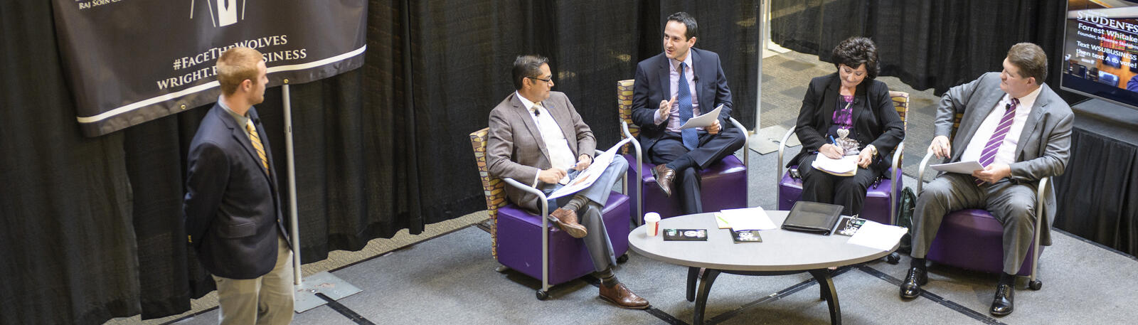 photo of a presentation during wright venture