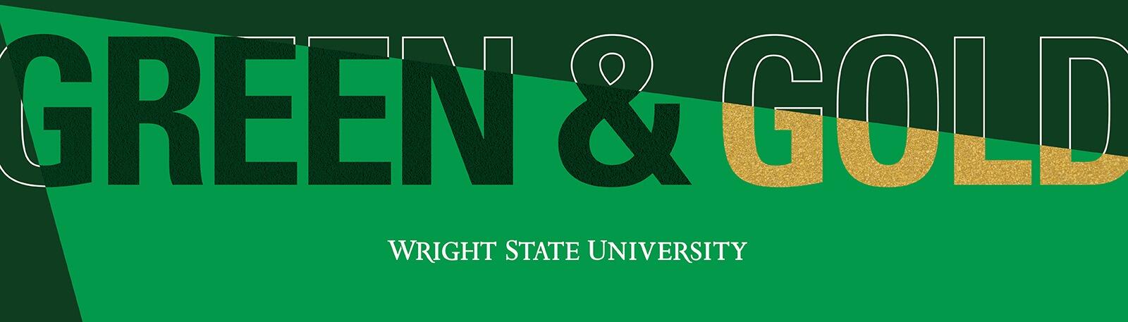 green and gold day graphic