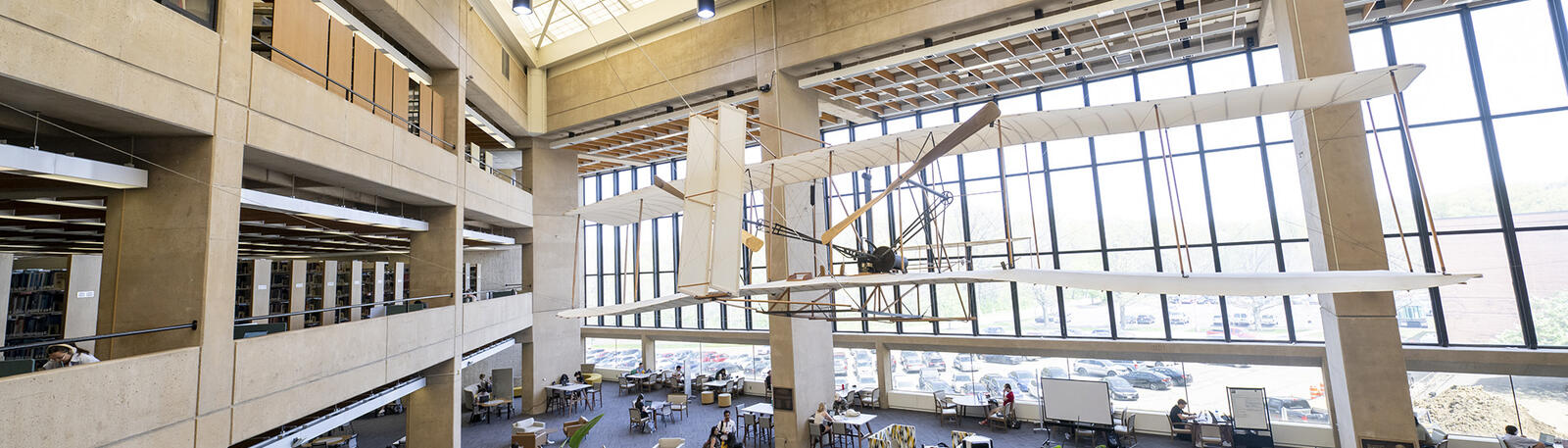 students in the library