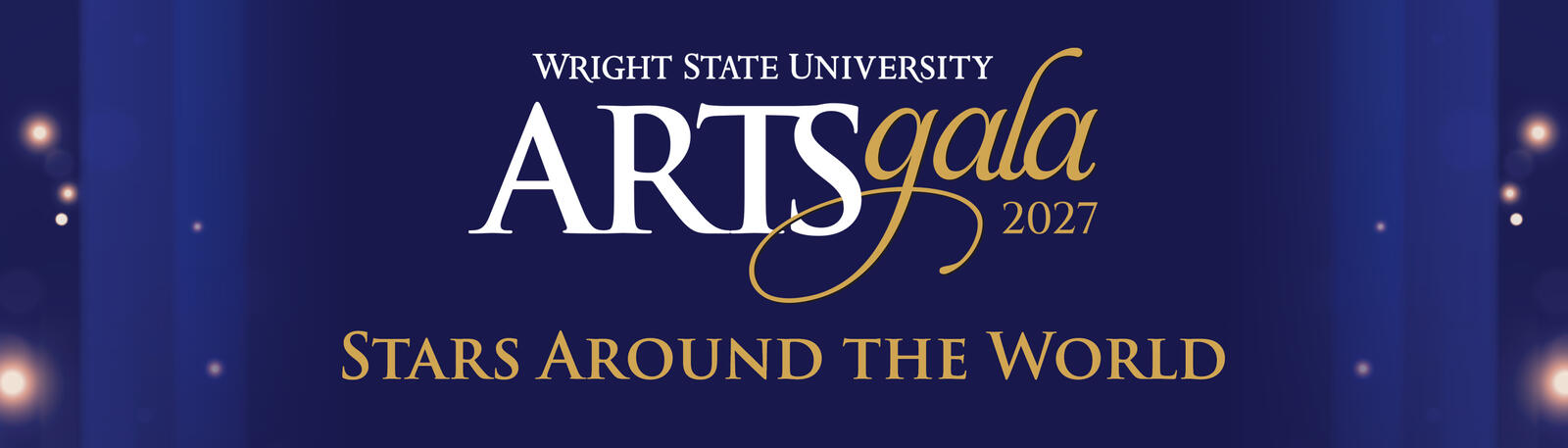 wright state university artsgala 2027 stars around the world graphic