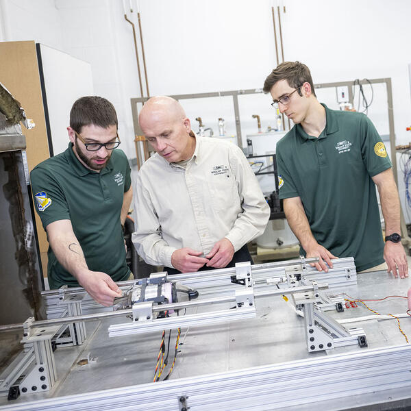 students in a lab