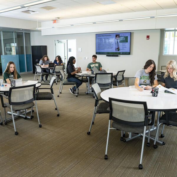 photo of students studying in a Center for Health Professions 