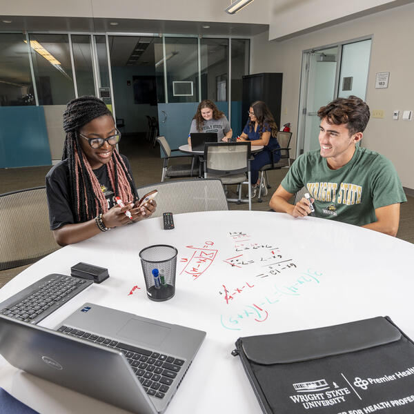 photo of students studying in a Center for Health Professions