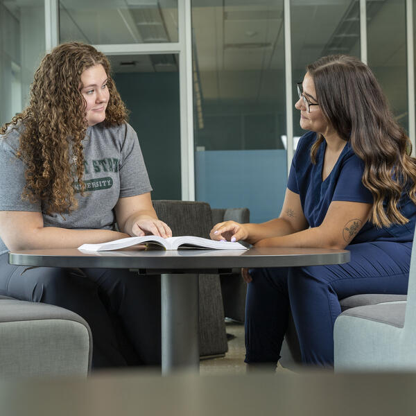 photo of students studying in a Center for Health Professions