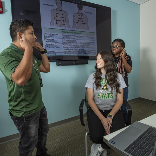 photo of students studying in a Center for Health Professions