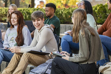 photo of students in an outdoor class