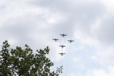 five planes in the sky