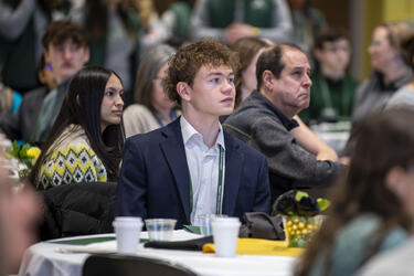 students and families at an event at wright state