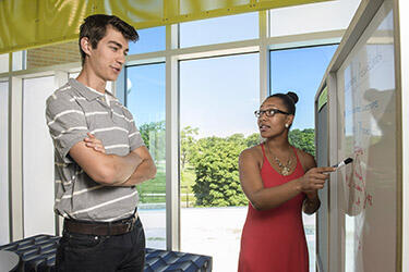 photo of students studying in the student success center