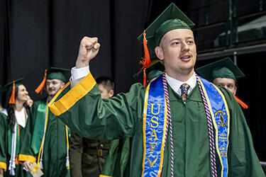 photo of graduates at commencement