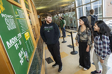 photo of students at rowdy's subs