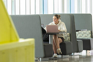 photo of students studying in the student success center