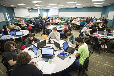 photo of students in a classroom in the student success center