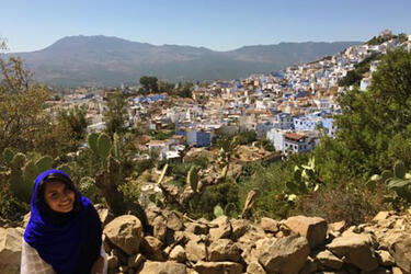 photo of a student on a study abroad trip