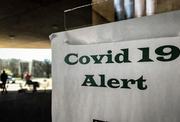 Covid alert sign