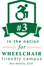 2020 New Mobility Third in the nation for wheelchair friendly campus