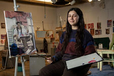 Wright State senior paints a new path through fine arts internship