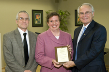 2008 International Education Award Recipient was Dr. Laura M. Luehrmann PHD, Associate Professor of Political Science, Director 