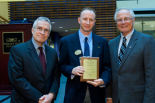 Robert "Bobby" Rubin, a senior lecturer of English and director of the English as a Second Language (ESL) program, receives the 