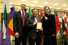 George Huang, Ph.D., is this year's recipient of the university's International Education Award.