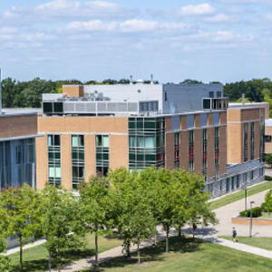 aerial photo of campus