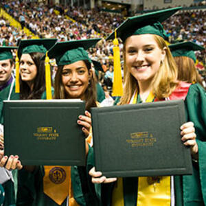 photo of graduates at commencement