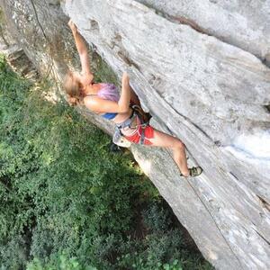 Climbing the rock 