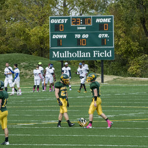 photo of students playing football