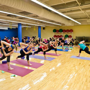 photo of student doing group exercise at studio 