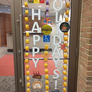 photo of RSCOB Deans Office from Sprinkles and Sparkless Door Decorating Contest