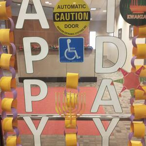 photo of RSCOB Deans Office from Sprinkles and Sparkless Door Decorating Contest