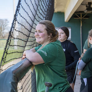 photo of students watching game