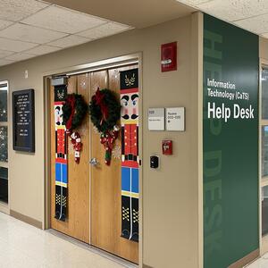 photo of CaTS help desk from Door Decorating Contest 2023