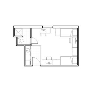 the woods triple room floor plan