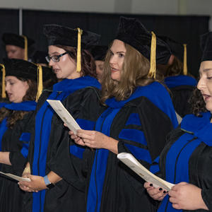 Students graduating at an SOPP commencement.