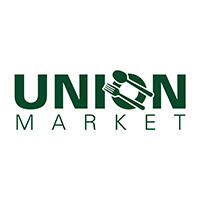 union market graphic with words and fork and spoon