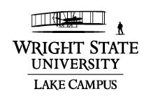 Wright State Lake Campus primary logo - black