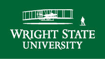 wright state university primary logo in white
