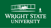 wright state university primary logo in white
